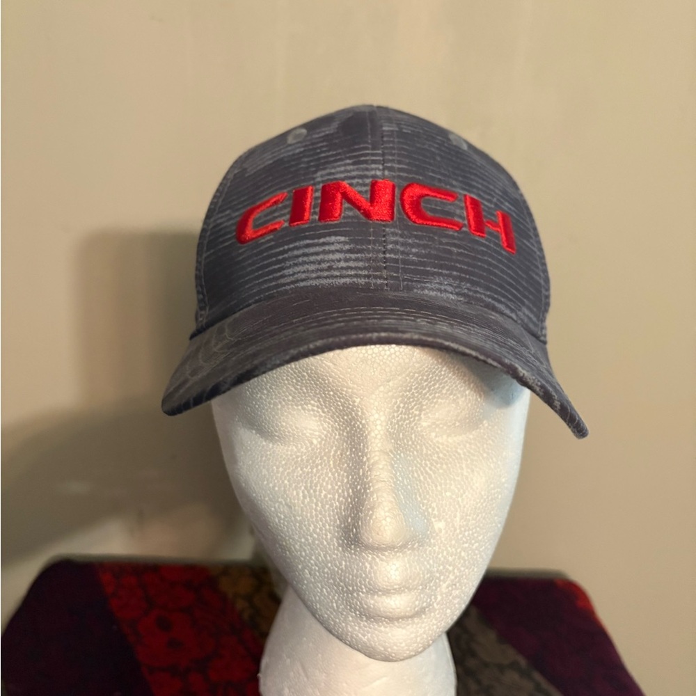 Cinch Grey Camp Cap with Bold Red Embroidery‎